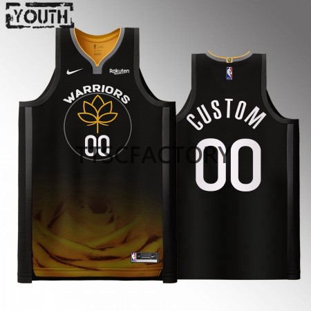 Maillot Enfant Golden State Warriors Personnalisé Nike 2022-23 City Edition Noir Swingman